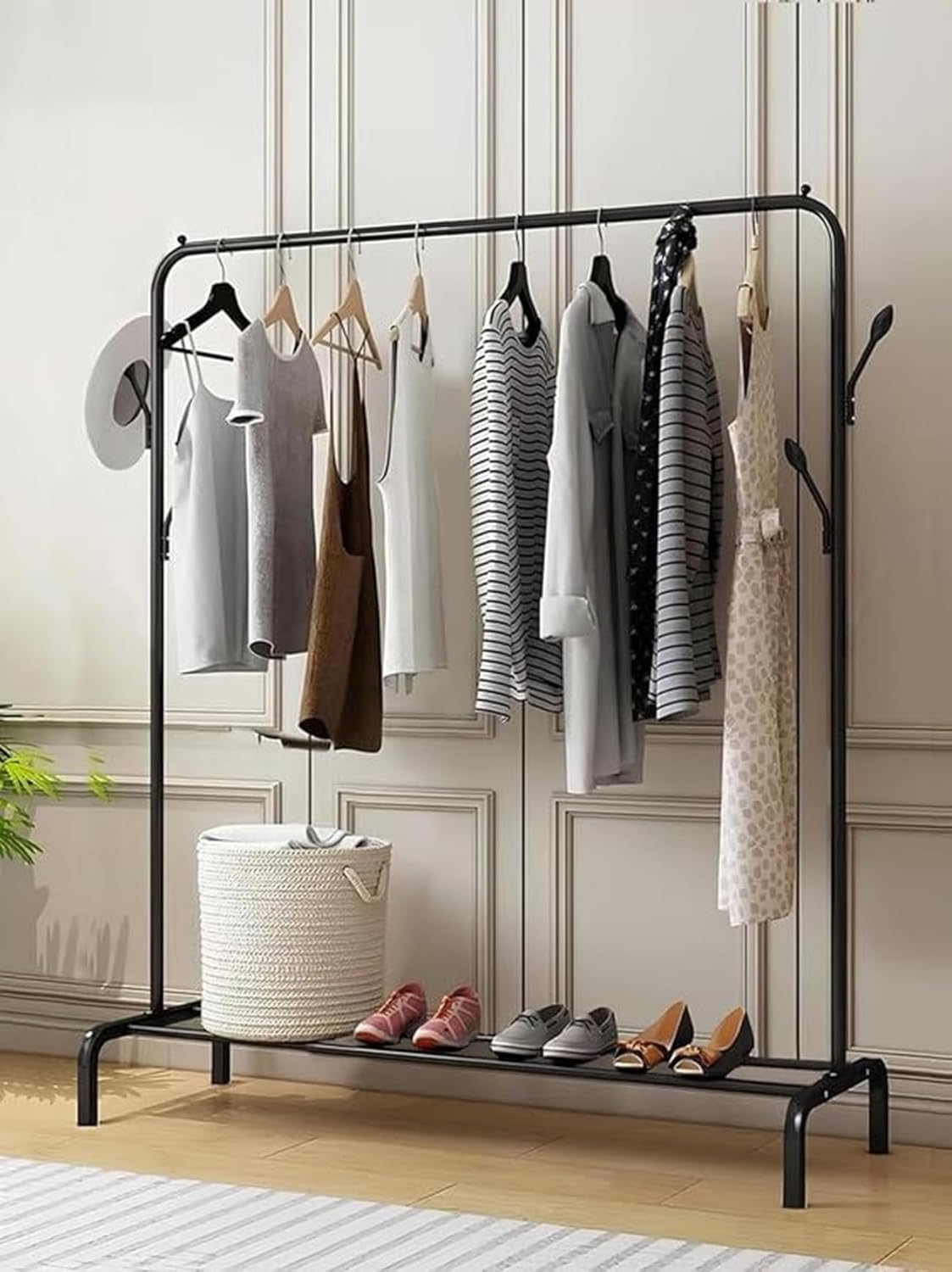 Cloth Stand with Bottom Storage,40 x 110 x 148cm - Top Pick