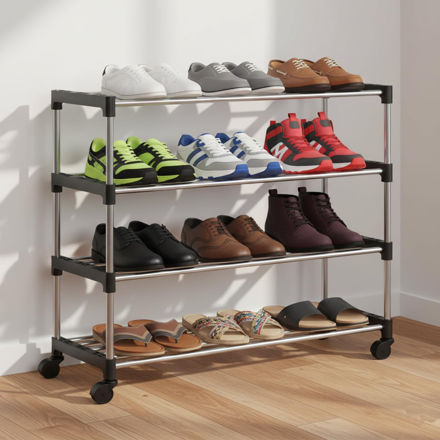 JD FRESH 3 Tier Shoe Rack/Stainless Steel - Best Deal