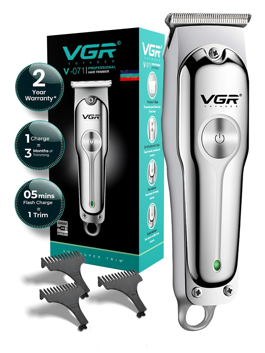 VGR V-071 Professional Beard Trimmer for Men, - Best Deal